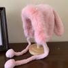 Winter Plush Ear Protection Hat Warm Bucket Hat New Big Rabbit Ears Hat  Women