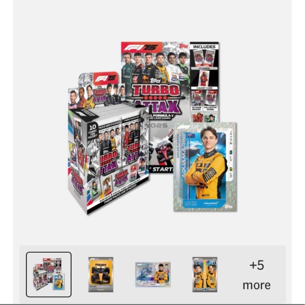 Б/у Topps F1 Turbo Attax 2025 Оскар Пиастри