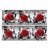 Huacan Red Rose 5D DIY Full Drill Diamond Painting 3-pictures Combination Kits