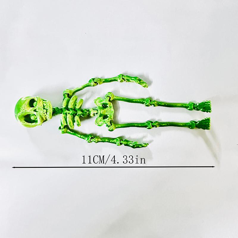 3D-печатный магнитный скелет, красочный, реалистичный, подвижный скелет, магнит для холодильника, шарнирный магнитный стикер для холодильника