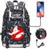 Ghostbusters Print USB Charging Backpack for Teens Students Casual Travel Outdoor Daypack