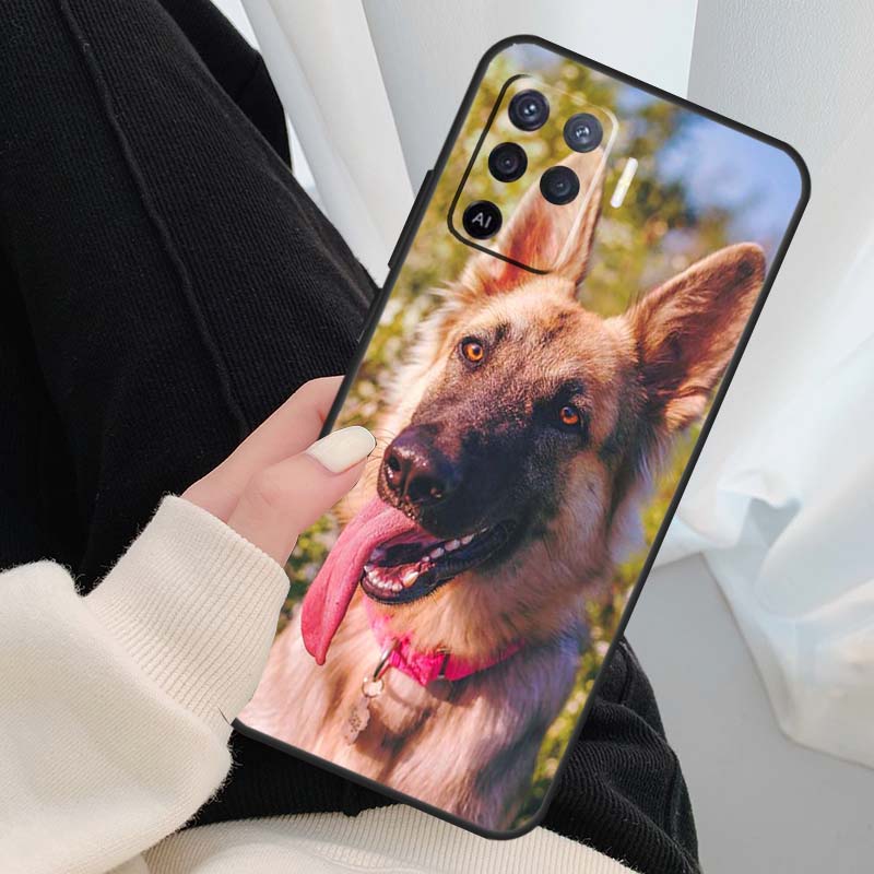 German Shepherd Dog Case For Oppo A40 A60 A80 A5 Pro A15 A16 A17 A57 A77 A94 A74 A54 A76 A96 A18 A38 A58 A78 A98