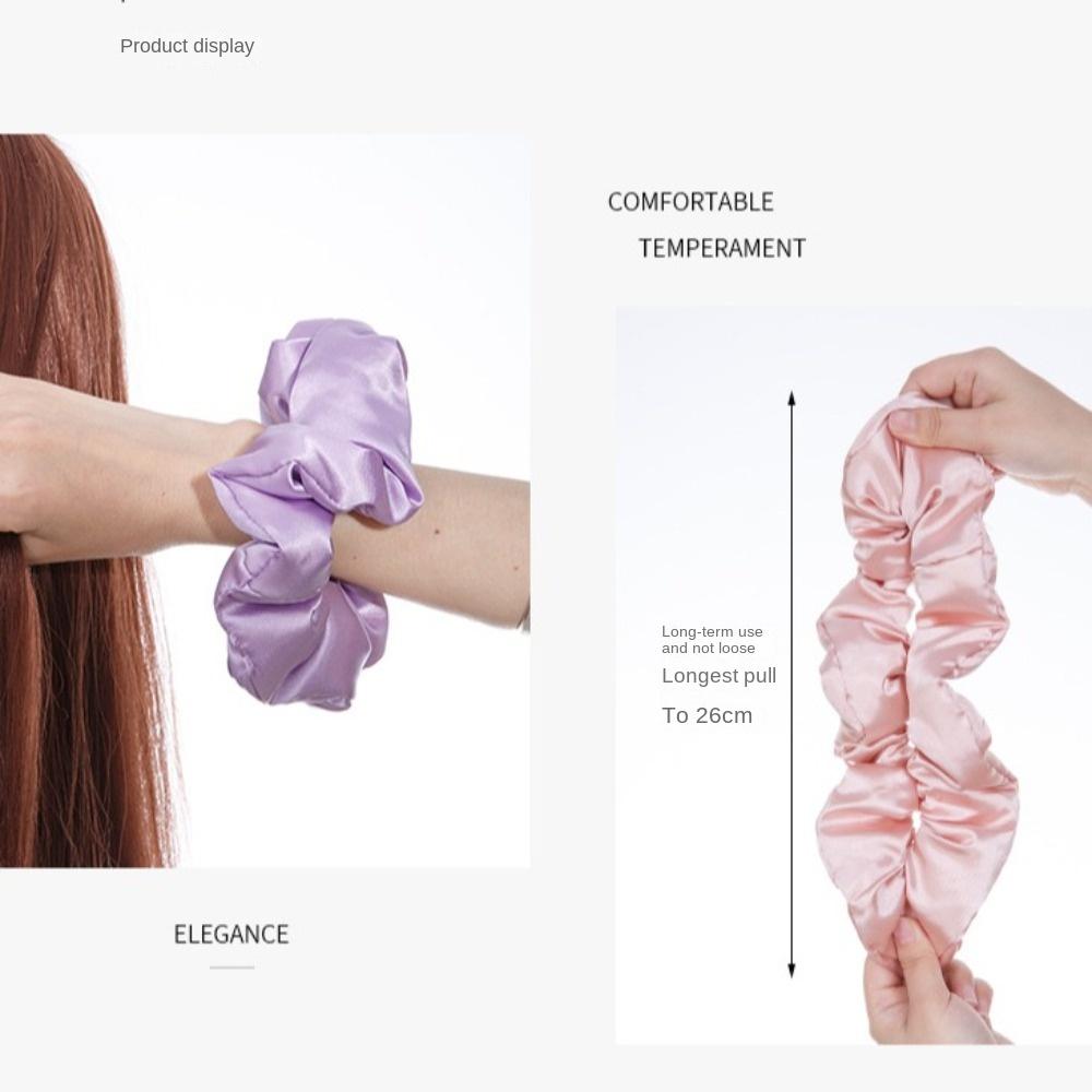 Толстая резинка для волос, ночные бигуди для волос, гибкий сатиновый стержень для завивки, для сна дома