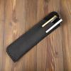Handmade Leather Double Pen Case Crazy Horse Leather Fountain Pen Pouch Protective Sleeve Cover