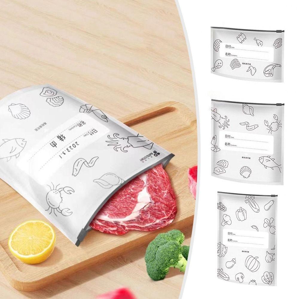 10Pcs/Bag Leakproof Freezer Stand Up Bag Aluminum Foil Kitchen Fresh Bag New Food Bag