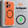 Frameless Magnetic For Magsafe Slim Case For iPhone 16 13 12 15 Pro Plus Max X XS Max XR Wireless Charging Hard Back Cover