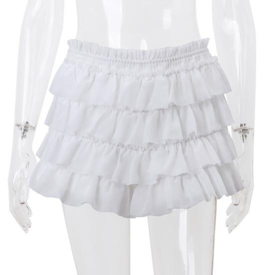 Женский сексуальный комплект из двух мини-юбок с низкой талией, многоуровневая юбка с оборками, короткий расклешенный топ с длинными рукавами и завязками, комплект для вечеринки и клуба