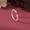 Pure silver 990 women's ring inheritance, curl grass pattern gold hoop ring women's ring ancient magic hand