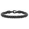 [R5120] - Steel Bracelet 'Peaceful' Black - 21 Cm 8 Mm