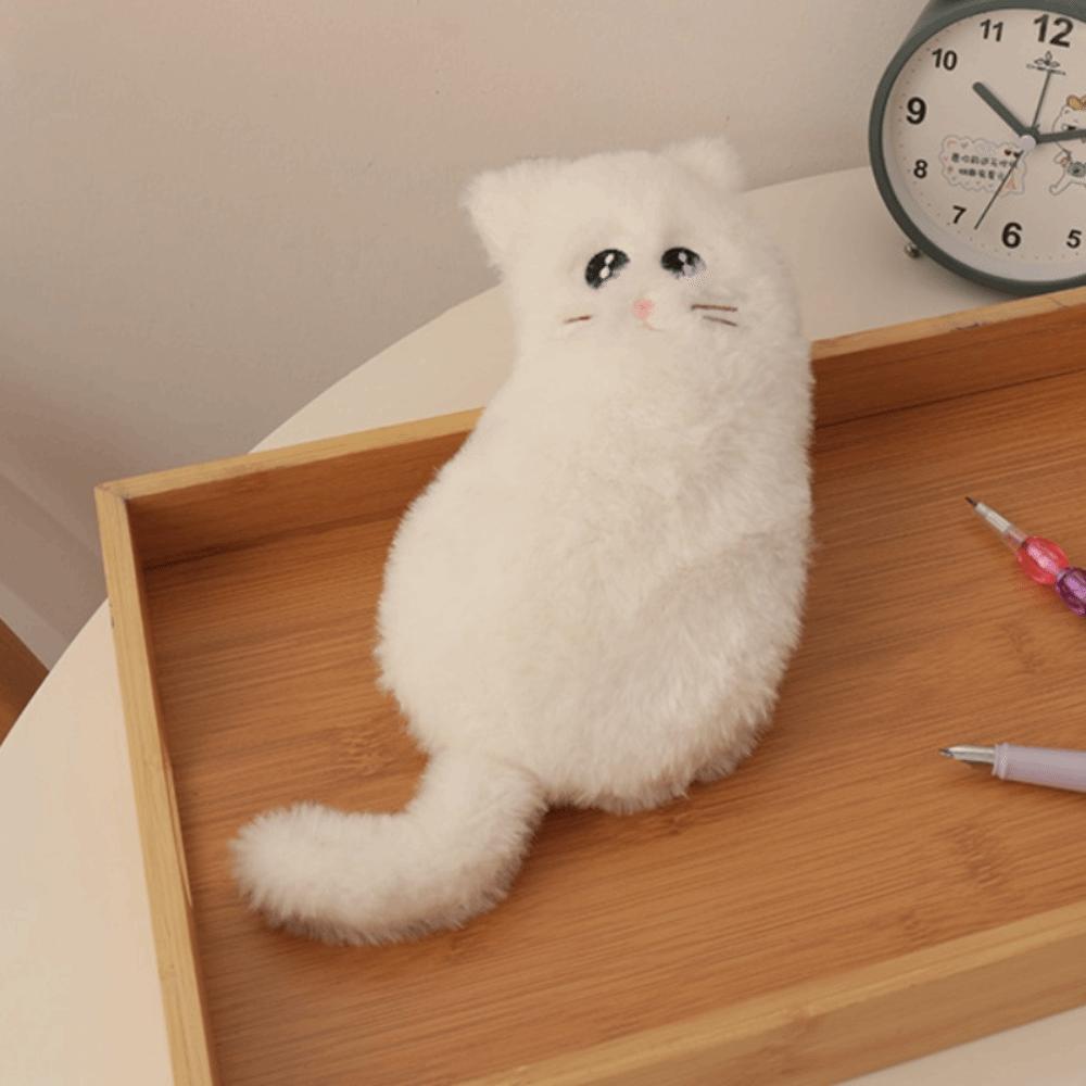 Kawaii Stationery Storage Bag Funny Cat Plush Cat Stationer Bag School Supplies