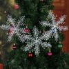 Fashion Wedding Supplies Plastic Snowflake Decoration Hanging Ornaments Xmas Decor Christmas Tree