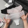 Low Waist Light Transparent Panties Women Solid Color Fashion Briefs Summer Ultra-Thin G-String Thong Quick Drying Underwear