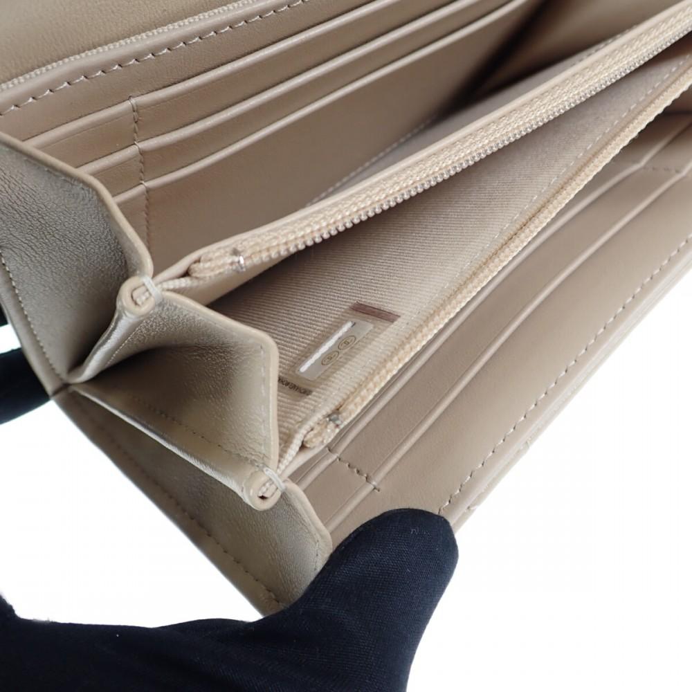 Chanel AP2700_B04852_N5025 Кошелек бифолд бежевая ягненок Женский