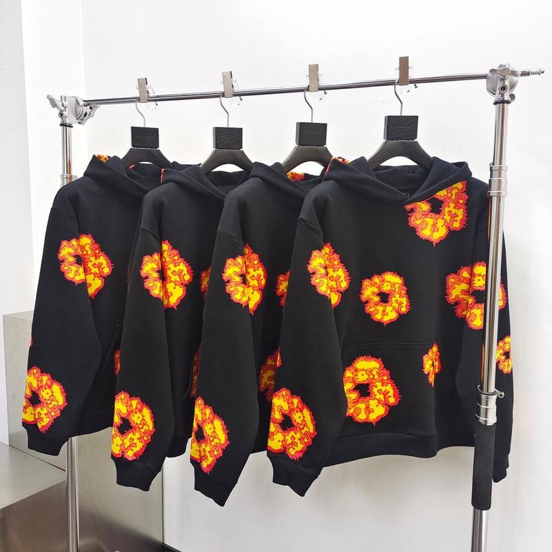 Худи из плотного хлопкового футера 450 г с цветочным принтом - DENIM TEARS.