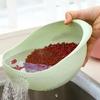 1 Pcs Food Grade Plastic Rice Strainer Vegetable Washing Basket Washing Drain Basket Kitchen Multi-purpose Storage