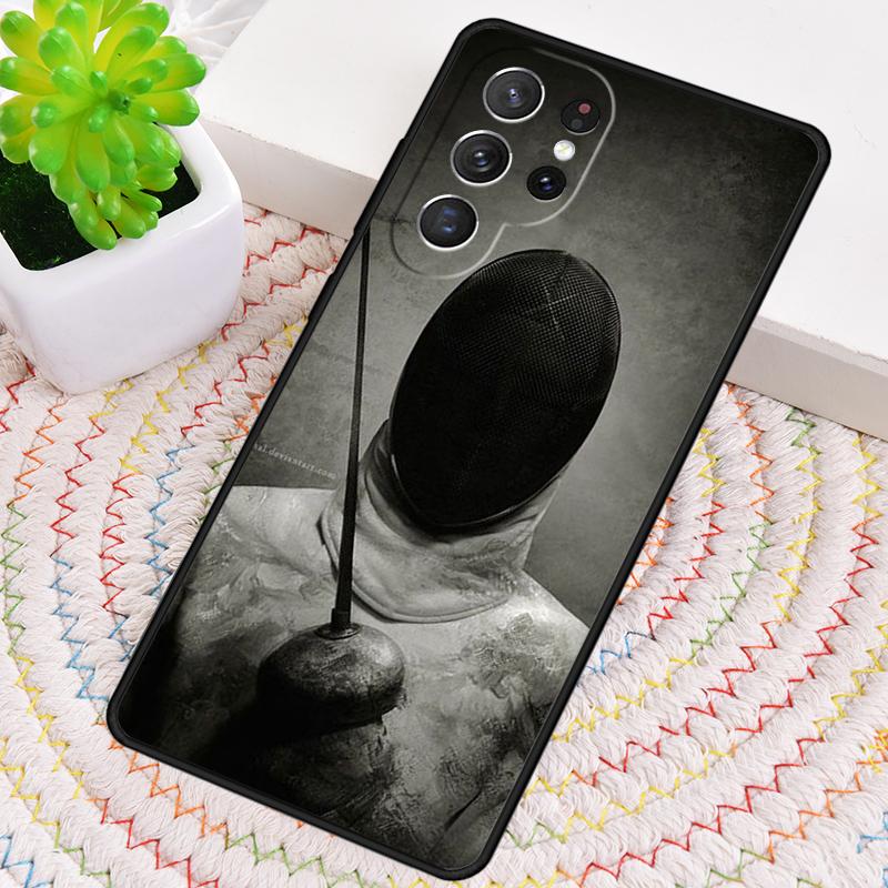 Fencing Sport Phone Case for Samsung Galaxy note 10 pro S26 Ultra S23 S24 FE S25 S21 S22 PLUS shockproof Cove