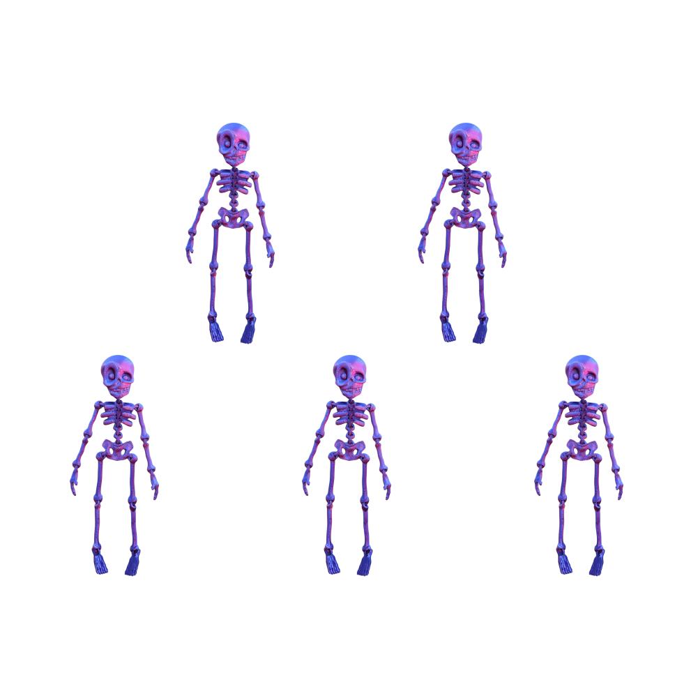 5/10PCS Mini Magnetic Skeleton Fridge Magnets with Movable Joints Skull Fridge Magnets for Refrigerator Locker Whiteboard Office