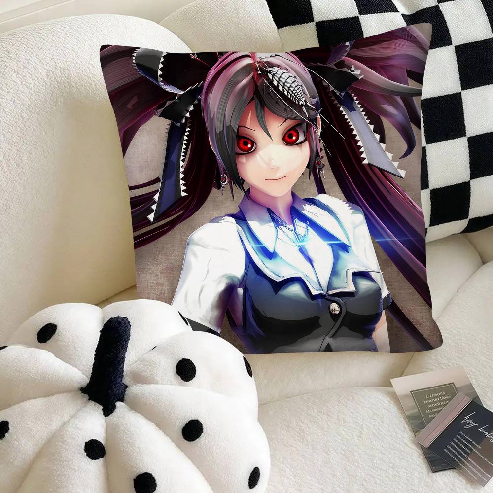 Странная Эстетика Милая Девочка Кальций Мику Наволочка Квадратная Подушка Спальня Диван Отдых Комфортная Подушка Автомобиль Домашний Декор