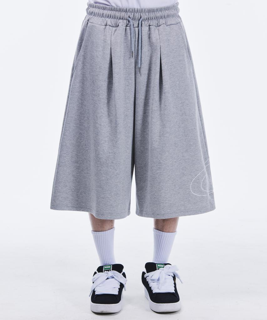 SCALLYWAG Side Big Logo Bermuda Sweat Shorts [Grey]