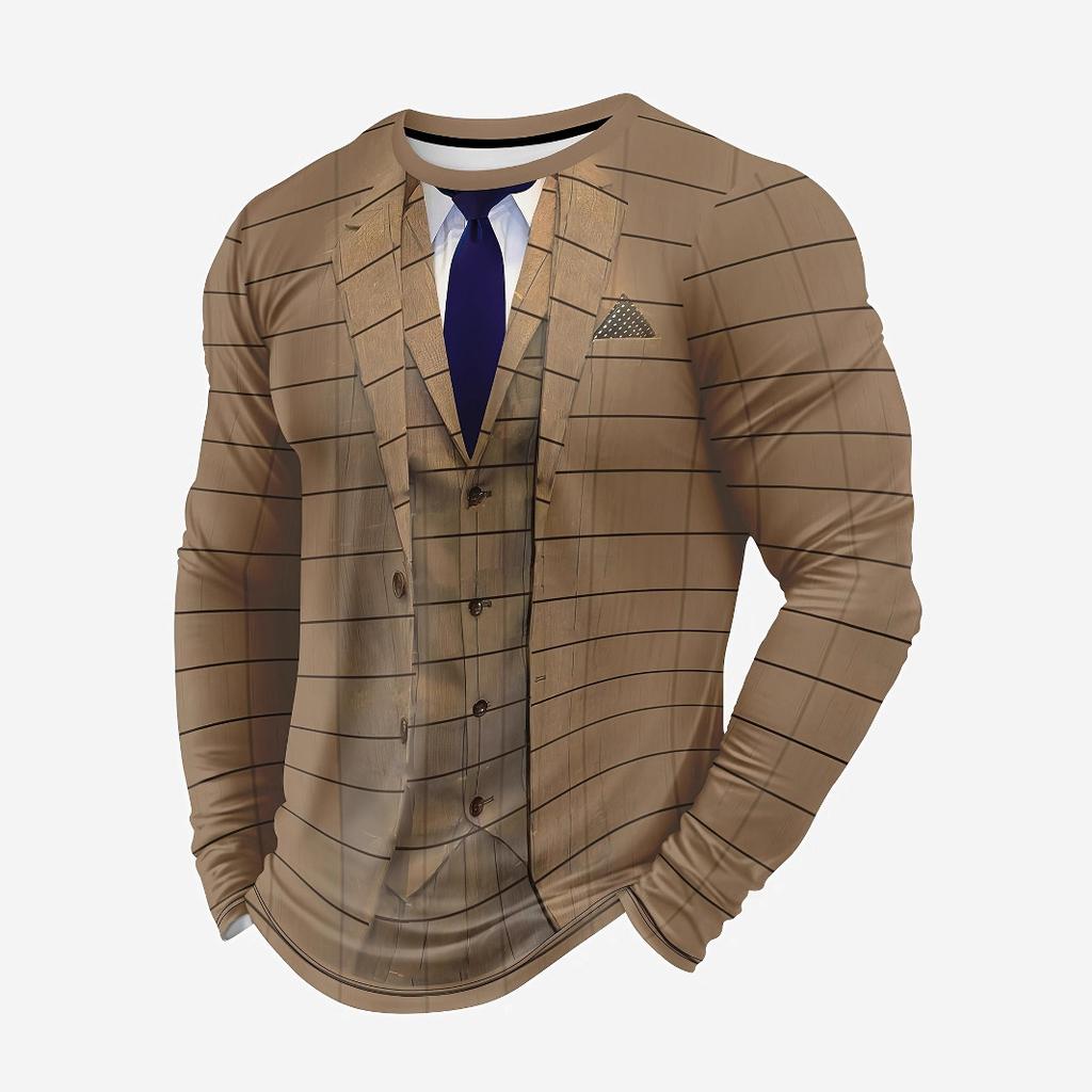 Женская футболка с круглым вырезом, длинным рукавом и 3D-принтом