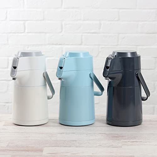 Термос-кувшин Pearl Metal, 2,2 л, Нержавеющая сталь, Изолированный, Настольный, Широкое горло, С наклонным носиком, Молочно-белый, Eco Stage HB-6759