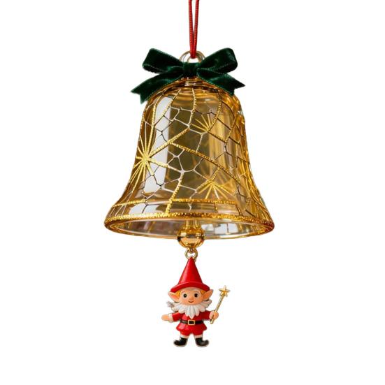 Рождественские колокольчики, елочные украшения, подвесной колокольчик с Санта-Клаусом/Лосем/Пингвином, украшения для праздничного домашнего декора елки
