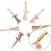 1pc/bag Alloy + Cotton Rope Daisy Key Chain DIY Craft Accessories