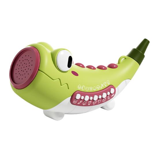 Детская игрушка-манипулятор для животных с 30 реалистичными звуками, ферма, лес, два режима, обучающая труба для малышей, мальчиков и девочек, упражнение на объем легких, рог динозавра