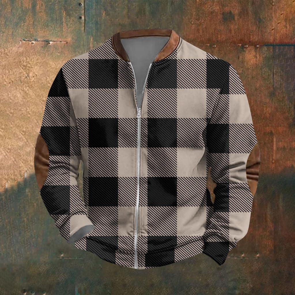 Мужская повседневная толстовка в стиле ретро с градиентным принтом