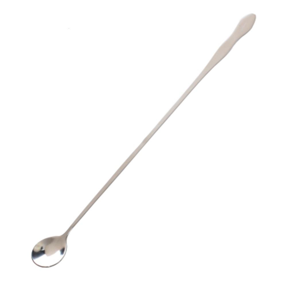 Stainless Steel Long Handle Mixing Spoon, Tea Coffee Ice Cream Dessert Round Head Spoons, 32cm 26cm 20cm Length Tableware Kitchen Tools