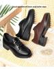 Women's Black Leather Work Shoes, Comfortable Soft Sole for Long Standing, Ideal for Spring and Autumn, Suitable for Middle-Aged and Elderly.