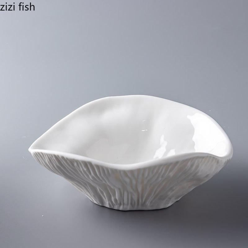Керамическая миска для супа, бытовая миска в форме ракушки, салатница, десертная миска, миски для мороженого, миски для закусок, фруктовницы, кухонные принадлежности