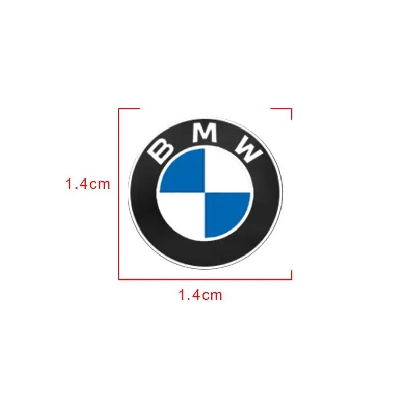 10PCS 11/14MM Auto Key Remote Fob 3D Aluminum Decals for Bmw M E46 E90 E60 F10 F30 E39 F20 E92 G30 F15 E70 Car Key Shell Sticker