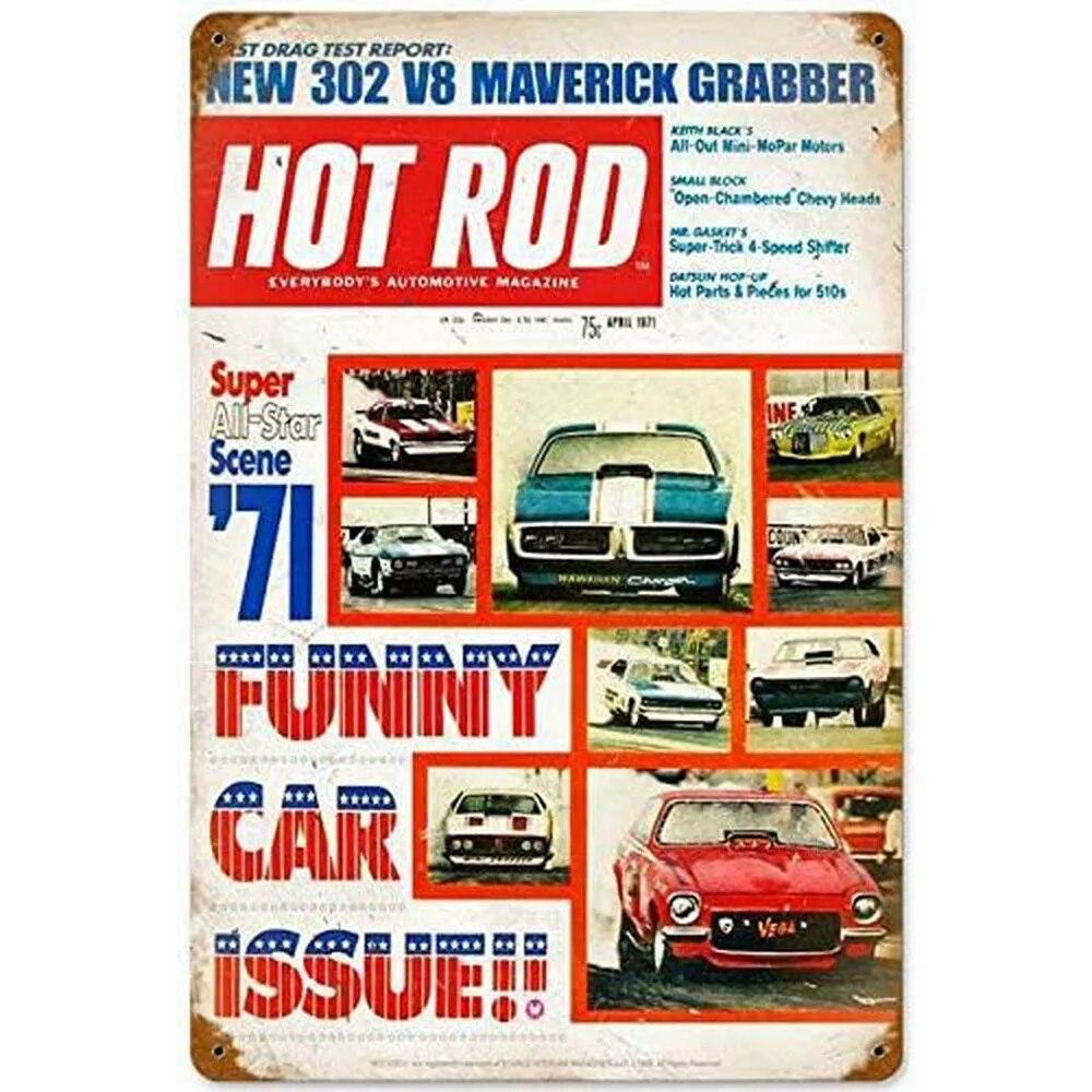 Hot Garage Pinup Girls Rod Metal Tin Signs Posters Plate Wall Decor for Garage Bars Man Cave Cafe Clubs Retro Posters Plaque