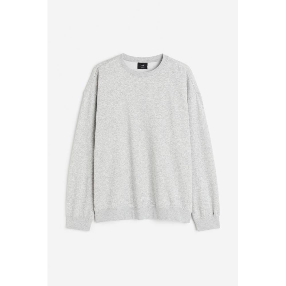 HM Loose Fit sweatsHirt 2 Piece Set светло-серый меланж черный