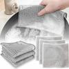 Kitchen Teel Wire Cleaning Cloths Double Sided Thickened Metal Silver Wires Rags Kitchen Dish Pot Washing Cloth Towel Clean Tool