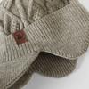 Thick Winter Beanie Hat Thermal Knitted Hat Unisex Earflap Cap  Outdoor