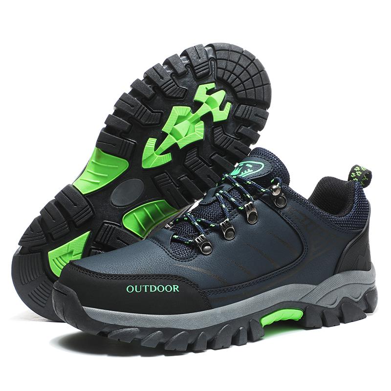 Outdoor Hiking Shoes Men Lace-up Anti-slip Wear-resistant Casual Sports Shoes Men Shock-absorbing Breathable Low-top Shoes Men
