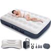 Электрическая надувная кровать Эксклюзивная односпальная электрическая надувная кровать с насосом, надувается за 60 фунтов Поставляется со складной дополнительной грузоподъемностью для кемпинга и автомобиля