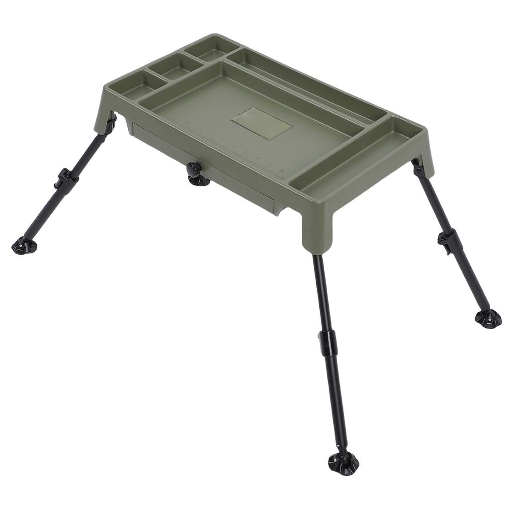 Tent Table Double Layer for Fishing Accessories Storage with Height Adjustable and Portable Design Folding Camping