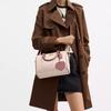COACH handbag Valentine's Day Exclusive RowanSATCHEL 25 Brand Print Zipper Closure Signature Canvas and Smooth Leather Shoulder Crossbody Medium