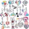 New 925 Silver Bag Bows Lipstick Rainbows Heart Balloon Butterfly Flowers Mom Colorful Beads Fit Charms Bracelet Jewelry