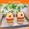 Plush Adorable Creative Hamburger Dog Keychain Cute Stuffed Toy Keyring Students For