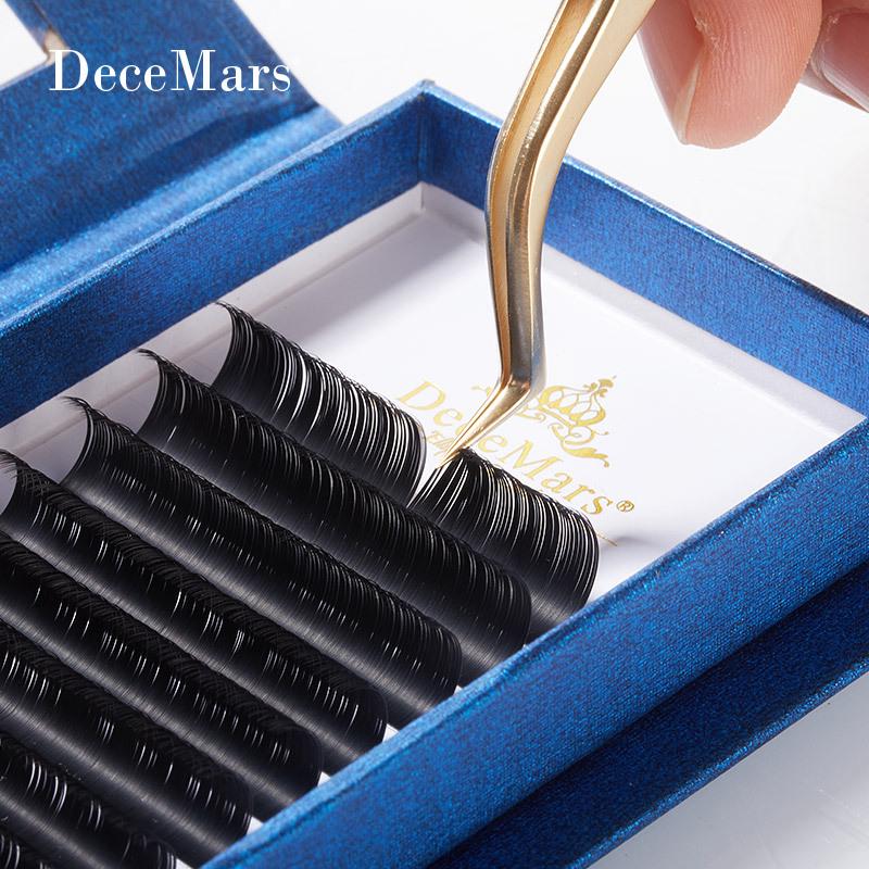 DeceMars Накладные ресницы Barbie Curl, Супермягкие, Двойные кончики, Японские плоские ресницы для салонов