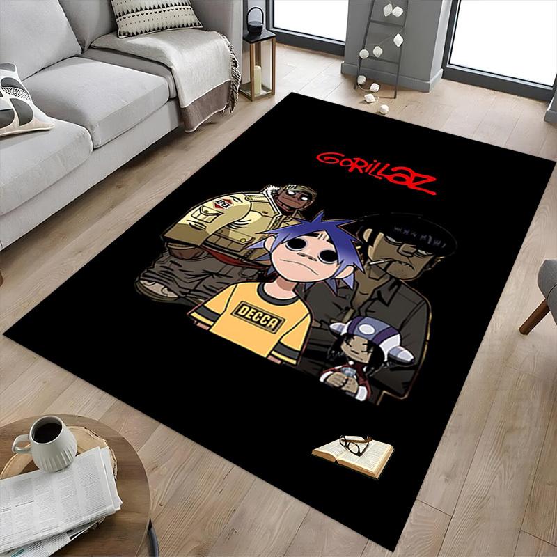1 шт. ковер Gorillaz Decca, коврик для офиса, уличный коврик, декор для дома, ковер для зоны, фестиваль