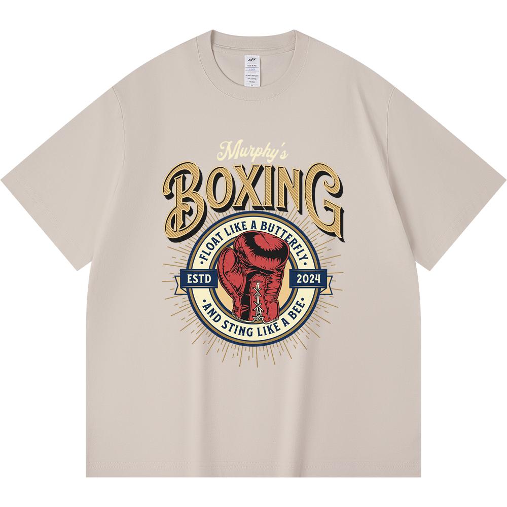 Футболка из 100% хлопка плотностью 230 г/м2, футболки Murphys Boxing Sports Print Tees, забавная футболка из чесаного хлопка в стиле Харадзюку