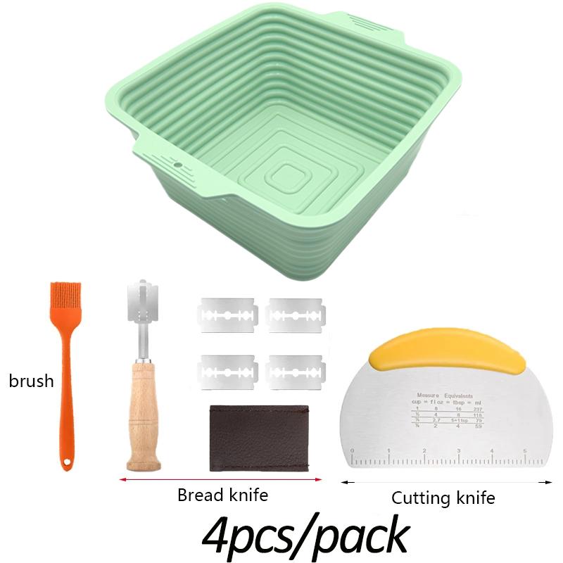 Силиконовая корзина для хлеба, домашняя выпечка, тесто, антипригарное покрытие, корзина для хлеба, миска для разрыхлителя, мягкая складная выпечка хлеба, кухонные принадлежности