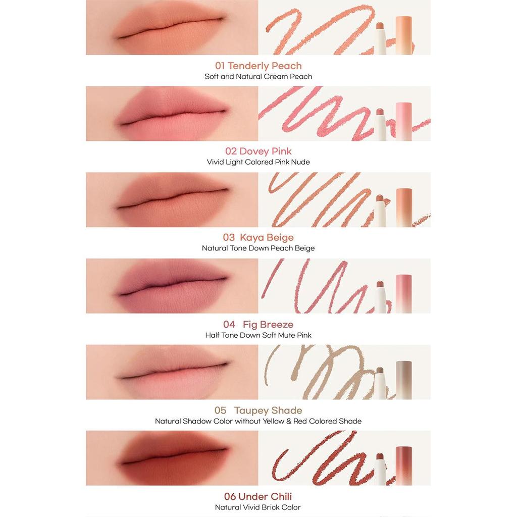 Rom&nd Romand  КАРАНДАШ ДЛЯ ГУБ LIP MATE 0.5г/0.02oz (6 вариантов цвета)