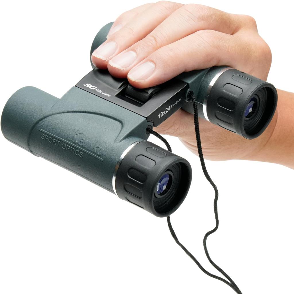 Kenko Binoculars 10x24 10x 24 Caliber Roof Prism Compact Lightweight 258g for Travel and Concerts 012765 SG-H 2-axis