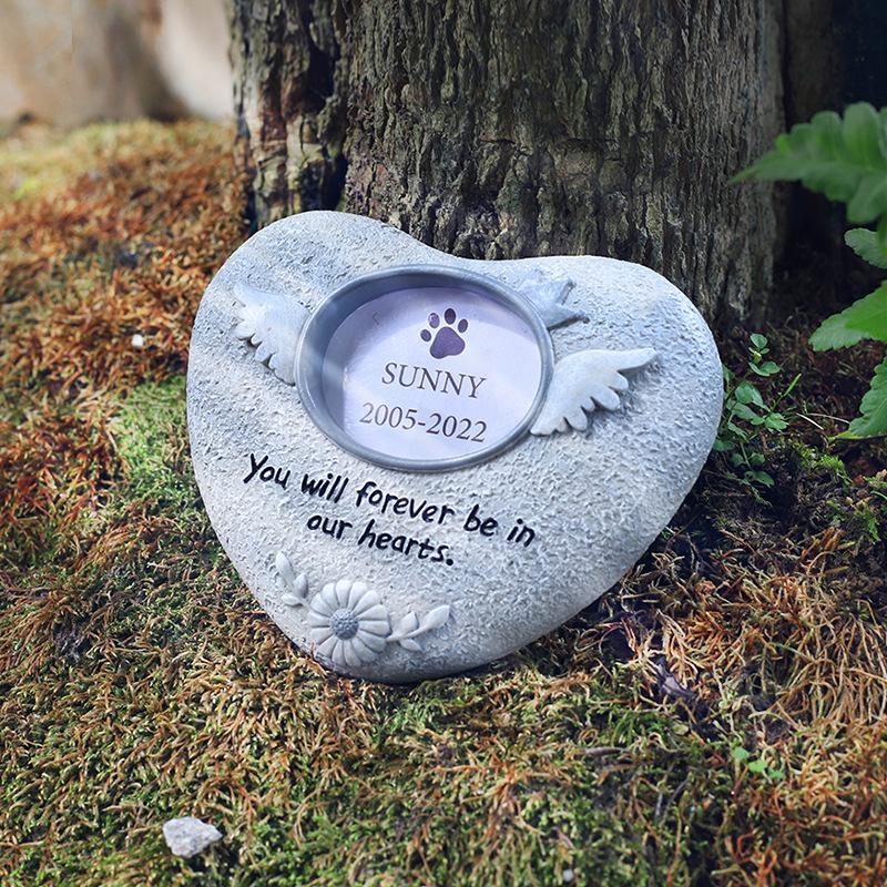 Pet Memorial Gifts for Dogs Cat, Pet Grave Markers with Photo Frames, Loss of Dog Sympathy Gift, Death Sympathy Bereavement